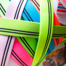 [453R] Elastic Stripe Black