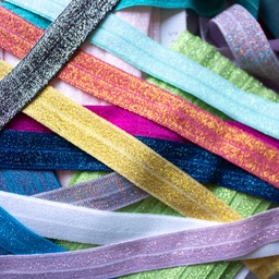 [454R] Rekbaar Biasband Glitter Meekleurend