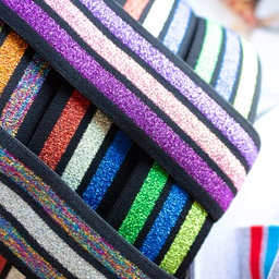 [456R] Gummiband Lurex Multi