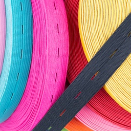 [460R] Knopfloch Gummiband Colour Line