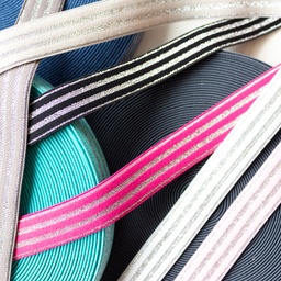 [465R] Polyamid Gummiband Lurex