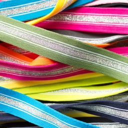 [505R] Broekstreep Zilver Lurex