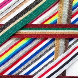 [512R] Side Stripe Wide Lurex Stripe Mix