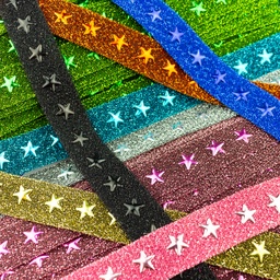 [594R] Glitter Ribbon Star
