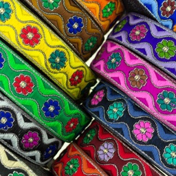 [657R] Cinta De Jacquard Flores