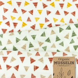 [S939R] Double Gauze Cotton Flat Triangle Stripe