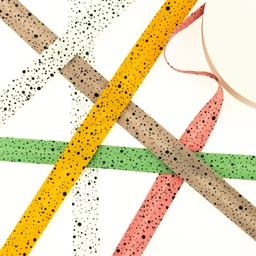 [664R] Popline Bias Binding Printed Ink Splatters