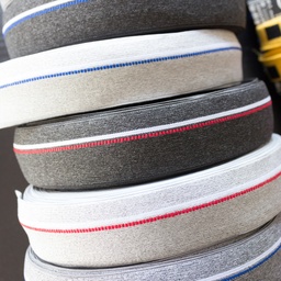 [576R] Gummiband Polyamid  Melange Streifen