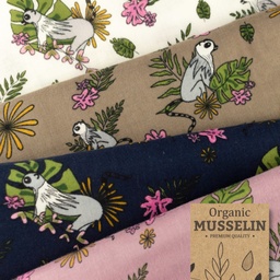 [S1087L] Double Gauze Cotton Flat Lemur