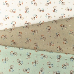 [S1089L] Popelin Estampado Diente De León