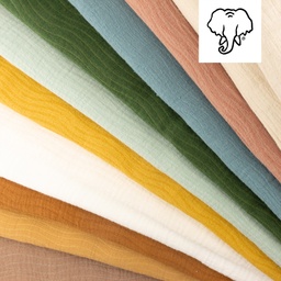 [S1116R] Jacquard Double Gauze Linen Wave Snoozy Fabrics