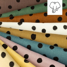[S1136R] Muślin Bawełniany Mieszkanie Drukowane Podpisany Kropki Snoozy Fabrics