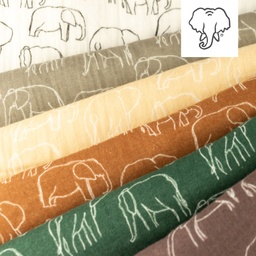 [S1137L] Doppio Garza Elefantesse Snoozy Fabrics