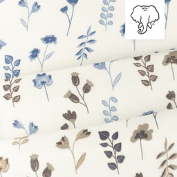 [S1139L] Doppio Garza Piatto Stampato Cynthi Fiori Snoozy Fabrics