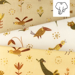 [S1142R] Hydrofilní Bavlna Plochý Tištěný Lesní Zvířata Snoozy Fabrics