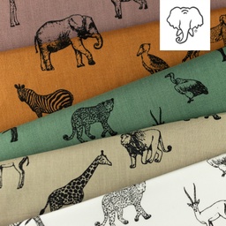 [S1148R] Popelín Potisk Divoká Zvěř Snoozy Fabrics