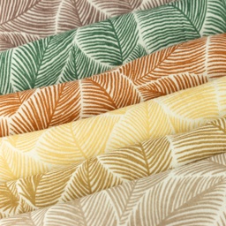 [S1159L] Double Gauze Crinkled Printed Banana Leaf