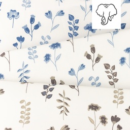 [S1153R] Popeline Bedruckt Cynthi Blumen Snoozy Fabrics