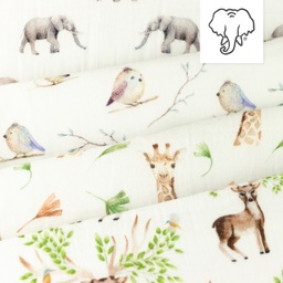 [S1164L] Doppio Garza Increspato Stampa Digitaale Mix 23 Snoozy Fabrics